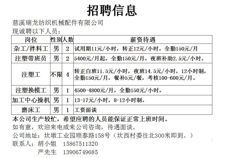 雁荡镇最新招聘信息全面解析